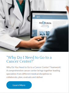 Why do I need to go to a Cancer Center?
