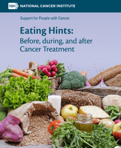 Eating hints before, during and after cancer treatment