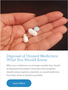 Disposal tips for unused medicines