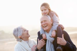 healthy grandparents and grandchild